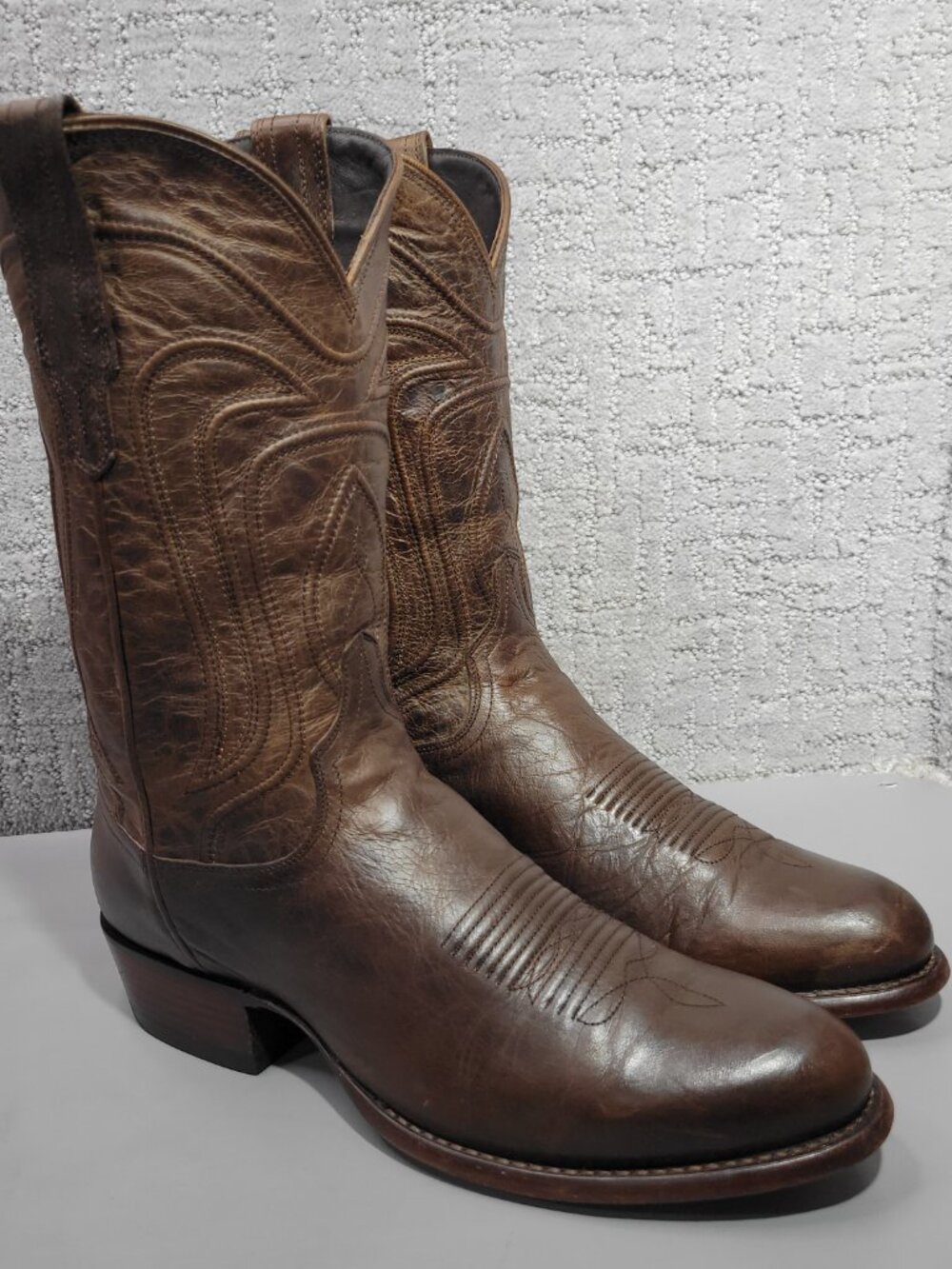 Tecovas The Cartwright Men's US Size 10D Cafe Goat Pull on Cowboy Boots - Picture 11 of 14